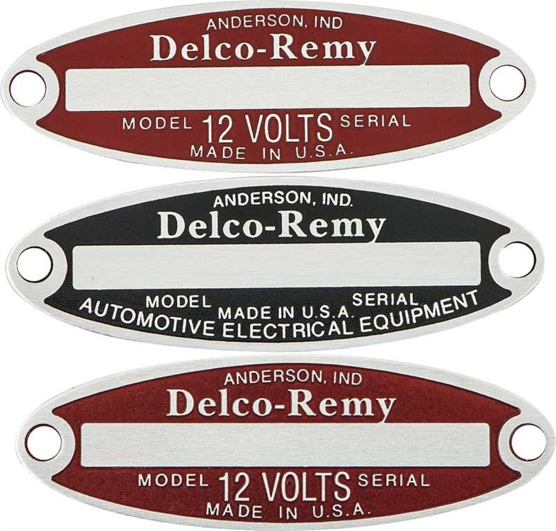 1953-62 Delco-Remy 12 Volt Starter/Generator/Distributor Tag Set