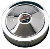 CHEVY 10" CLASSIC AIR CLEANER KIT W/ BOW TIE CENTER NUT. 2-53/64" TALL AIR FILTER."