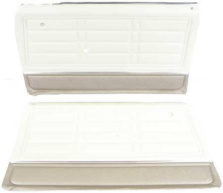 1966 IMPALA & SS 2 DOOR COUPE / CONVERTIBLE 2 TONE FAWN PRE-ASSEMBLED FRONT DOOR PANELS