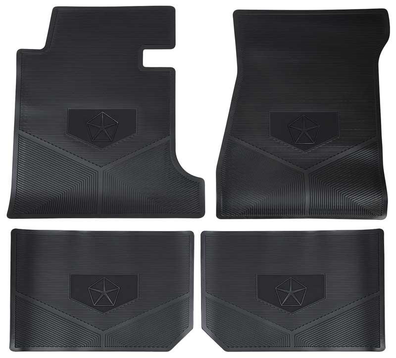 Custom Vintage Style Vinyl Floor Mats With Pentastar Logo