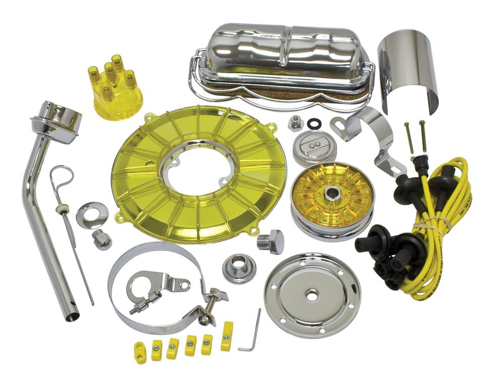 Chrome Kit Motor, with Yellow Plastic Parts