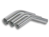 3" O.D. x 15" long Universal Air Intake Tube (45 degree bend) - Polished"