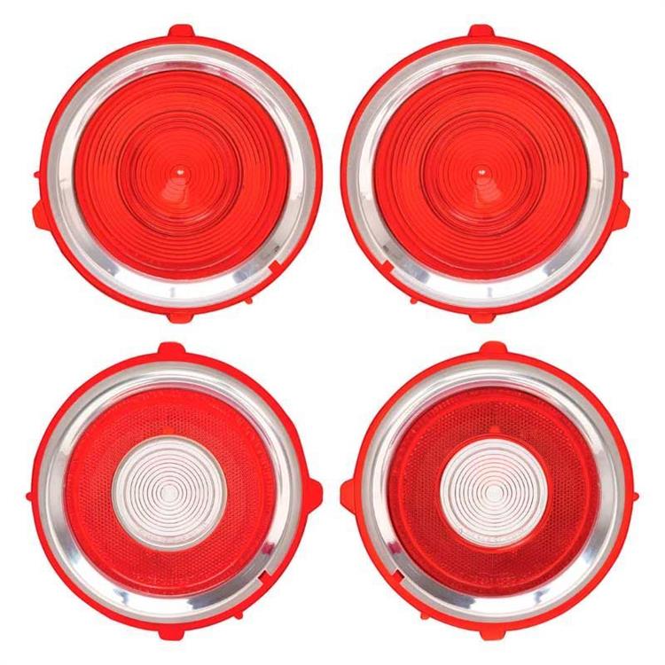 1970-71 CAMARO STANDARD TAIL LAMP/BACK UP LENS KIT WITHOUT CHROME TRIM RING (1ST DESIGN)