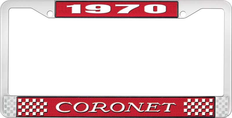 1970 CORONET LICENSE PLATE FRAME - RED