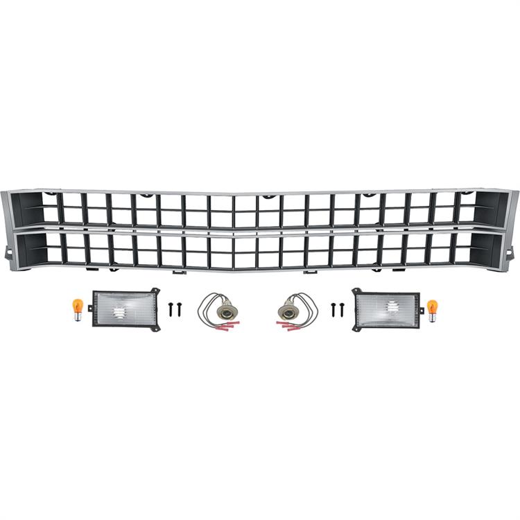 1973-74 Plymouth B-Body Grill Assembly Black