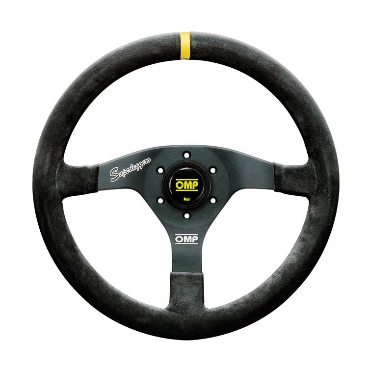 VELOCITA' SUPERLEGGERO: SUEDE LEATHER 350mm DIAMETER STEERING WHEEL