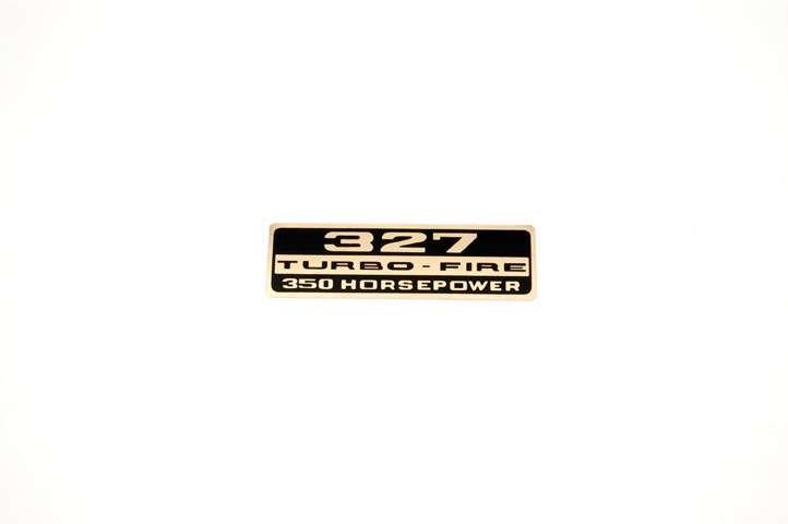 Sticker For Valve Cover "327 Turbo-fire 350 Hp"