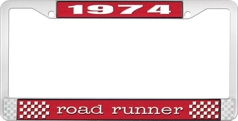 nummerplåtshållare 1974 road runner - röd