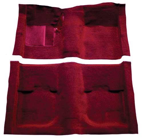 1969-70 Mustang Fastback Nylon Loop Carpet without Fold Downs, with Mass Backing - Maroon