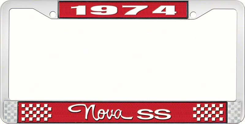 nummerplåtshållare, 1974 NOVA SS STYLE 3 röd
