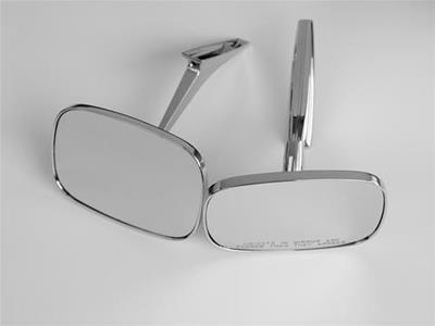 Side View Mirrors, Clear Shot V2, Stainless Steel, Chrome