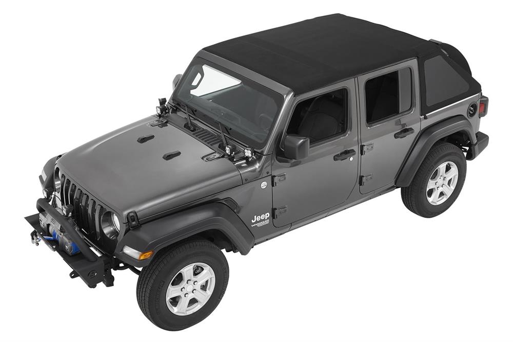 Soft Top, Trektop NX, Polymer Cloth, Black Diamond, Tinted Windows, Jeep, Kit