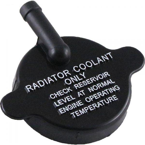 Radiator Overflow Jar Cap, White Lettering