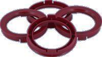 Set TPI Centreerringen - 70.4->56.1mm - Ruby Rood