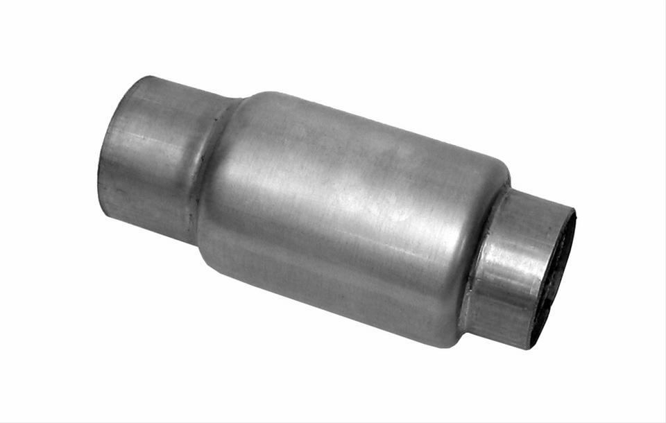 Muffler, Race, Bullet, Round, Stainless Steel, Natural, 3 in. Center Inlet/Outlet, 9 in. Length, Each
