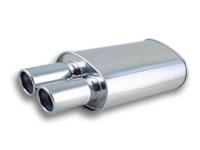 Muffler Stainless 2,5 in / 2x3,5" Out
