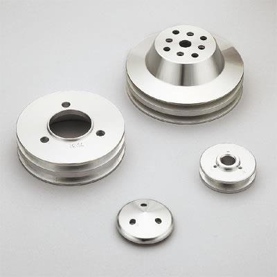 Remskivesats, billet aluminium, kilrem / V-rem