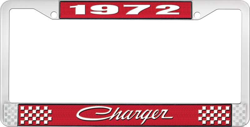 1972 CHARGER LICENSE PLATE FRAME - RED