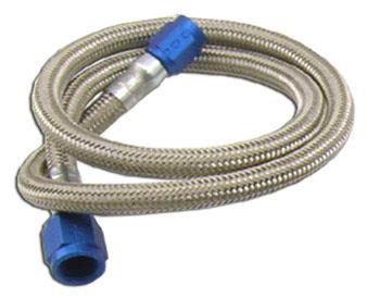 D-4 (18IN) STAINLESS STEEL BRAIDED HOSE ( BLUE )