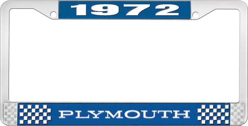 1972 PLYMOUTH LICENSE PLATE FRAME - BLUE