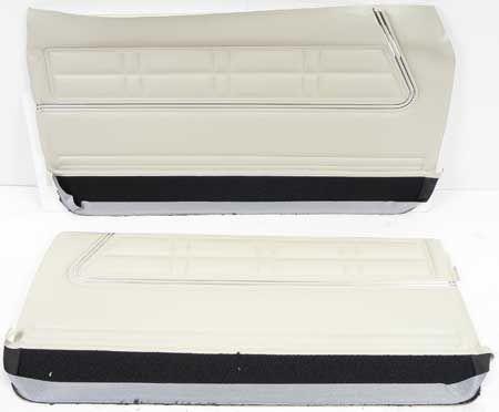 1967 IMPALA / SS 2 DOOR COUPE & CONVERTIBLE OFF WHITE / BLACK NON-ASSEMBLED FRONT DOOR PANELS