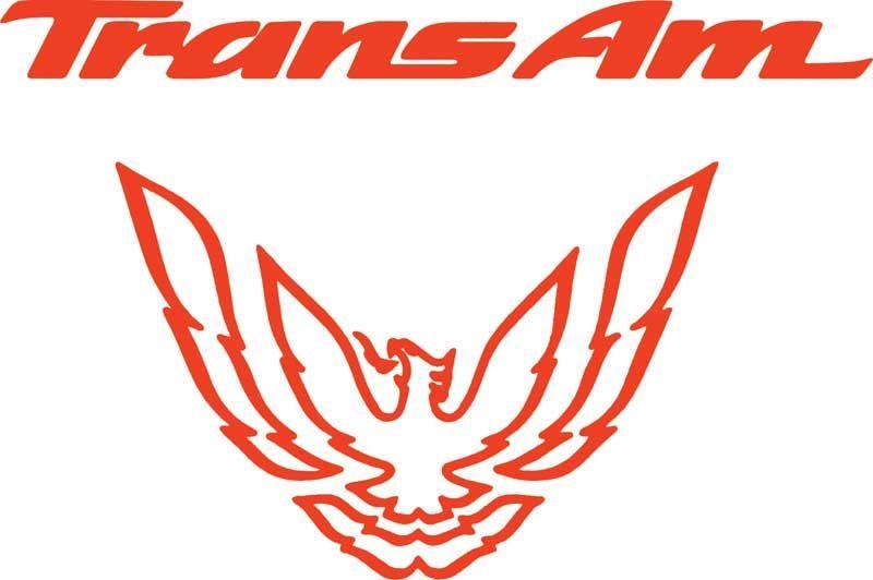 Rear Panel Decal, red, "Trans Am with bird"