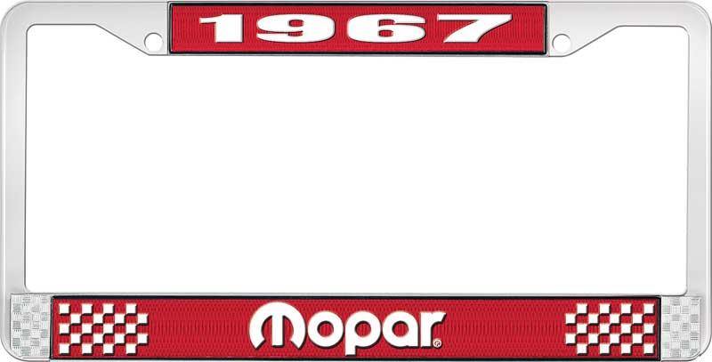 nummerplåtshållare 1967 mopar - röd
