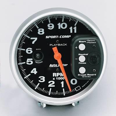 Tachometer 127mm ( 5" ) 0-11.000rpm Sport-comp Playback