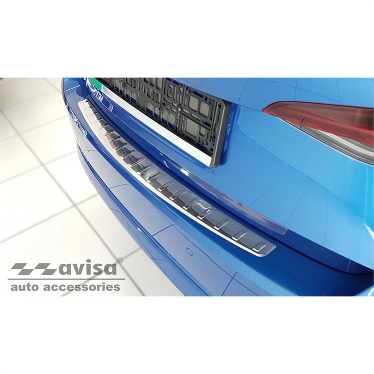 Stainless Steel Rear bumper protector suitable for Skoda Octavia IV Liftback 2020- 'Ribs'