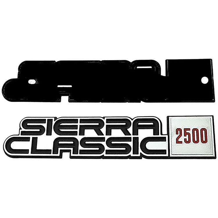 1981-86 GMC C/K, 1987-89 GMC R/V Truck, SUV	 Fender Emblem	 Sierra Classic 2500