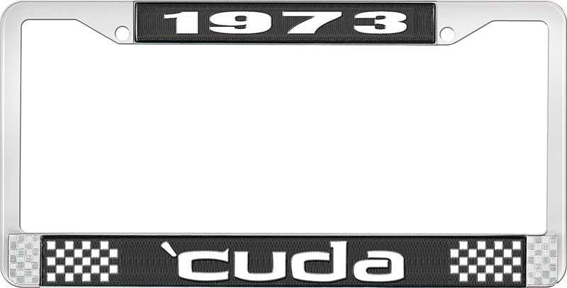 nummerplåtsram 1973 'cuda - svart