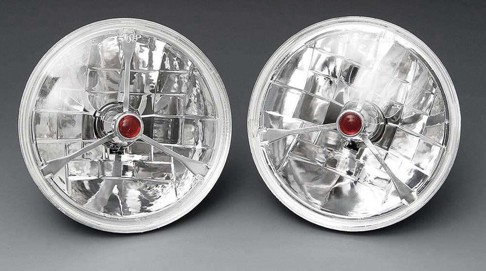 Headlights, Clear Lens, 7 in. Round Conversion, Color Dot