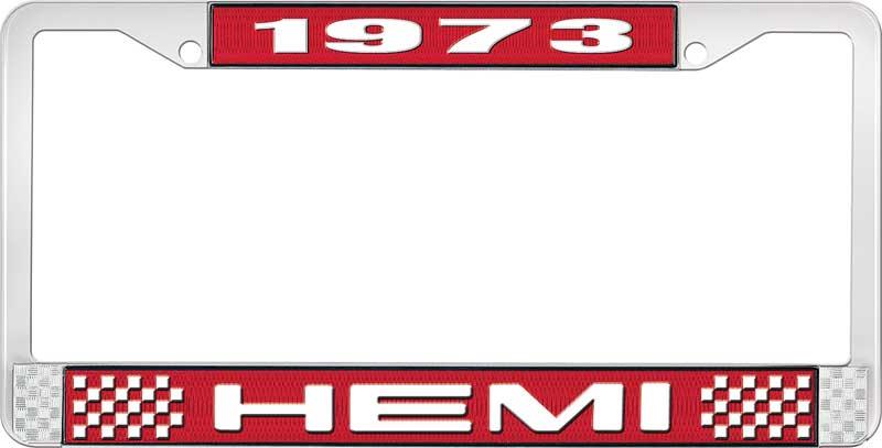 1973 HEMI LICENSE PLATE FRAME - RED