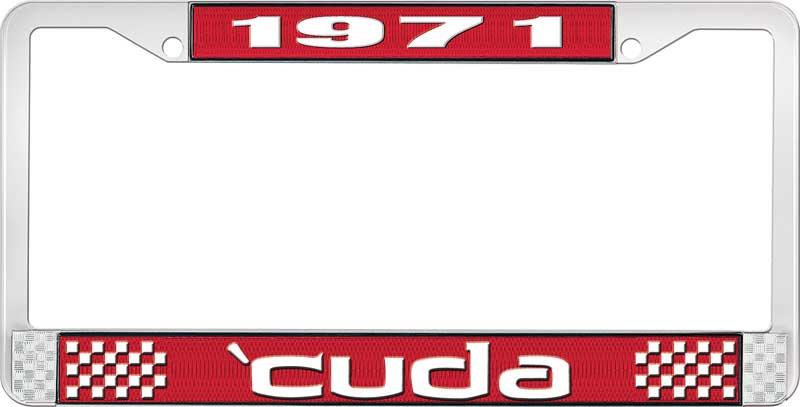 nummerplåtsram 1971 'cuda - röd