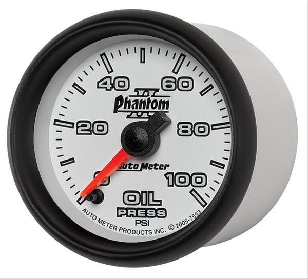 Oil pressure, 52.4mm, 0-100 psi, electric