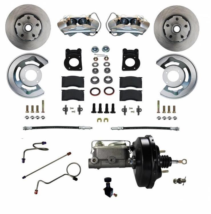 Disc Brake Kit, Front Conversion, Power Assist, Cast Iron, 5 x 4.5"