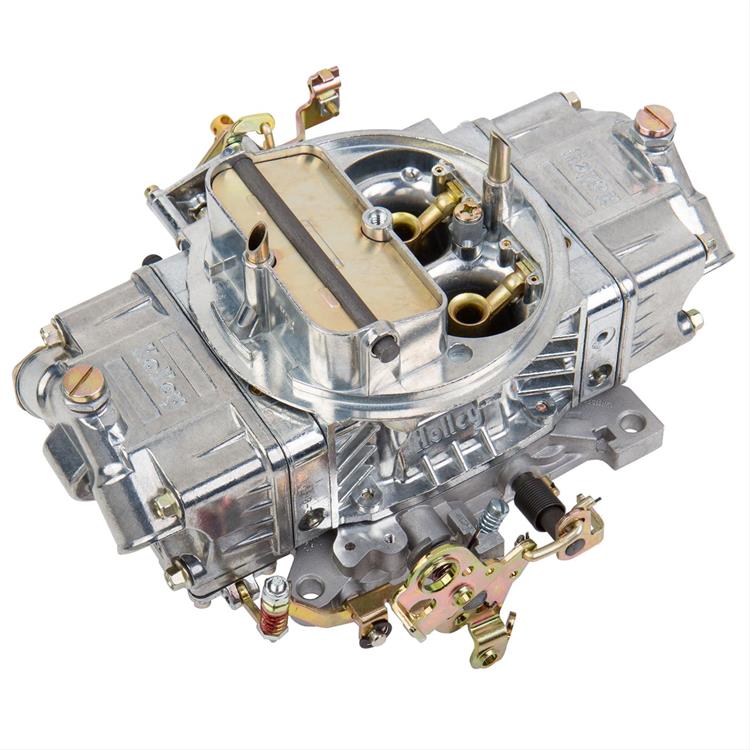 Carburetor, Gasoline, Model 4150, Universal, 750 cfm, 4-Barrel, Manual Choke, Dual Inlet, Silver