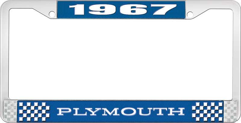 1967 PLYMOUTH LICENSE PLATE FRAME - BLUE