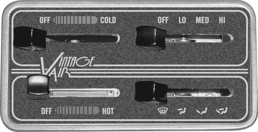 Control Panel, Aluminum, Black, Gen-II, In-Dash, 4-Lever, Kit