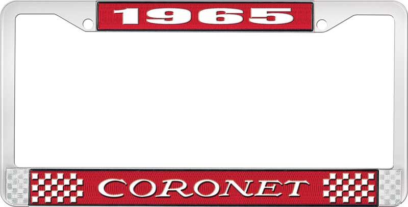 1965 CORONET LICENSE PLATE FRAME - RED