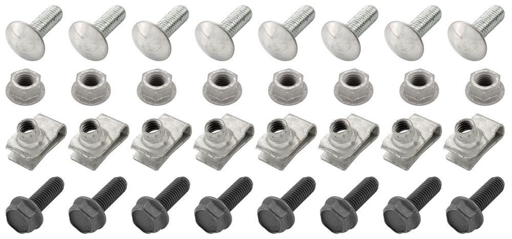 Bumper Bolts, 1978-88 El Camino, Rear, w/o Impact Strip, 32pc Kit