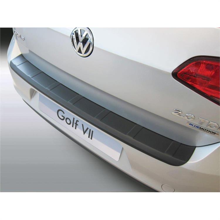ABS Achterbumper beschermlijst Volkswagen Golf VII 3/5 deurs 2013- 'Ribbed' Zwart