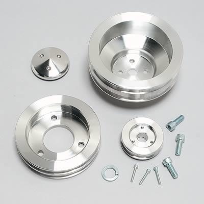 Pulley Kit, Billet aluminum, V-belt