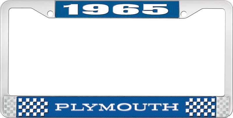 nummerplåtshållare, 1965 PLYMOUTH - blå