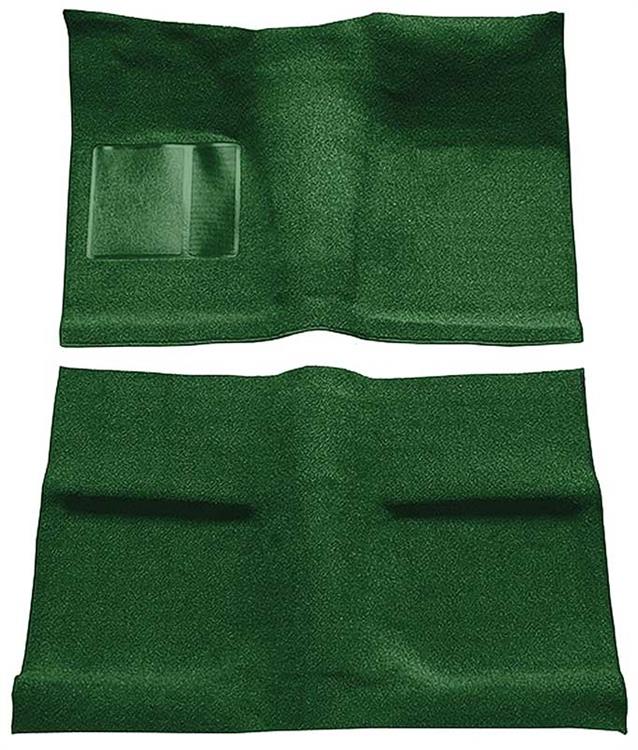 1964 Mustang Coupe Passenger Area Nylon Loop Floor Carpet Set with Mass Backing - Green