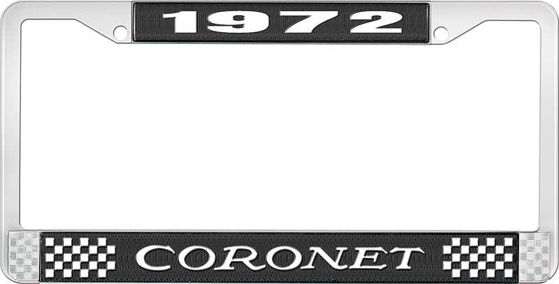 1972 CORONET LICENSE PLATE FRAME - BLACK