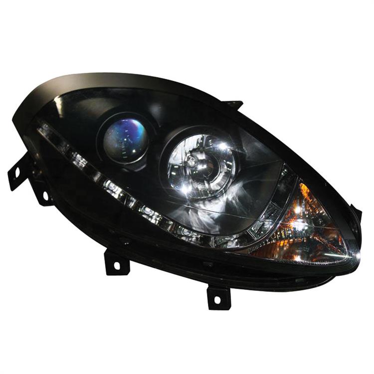 Set Koplampen in DRL-Look passend voor Fiat Bravo 2007- - Zwart