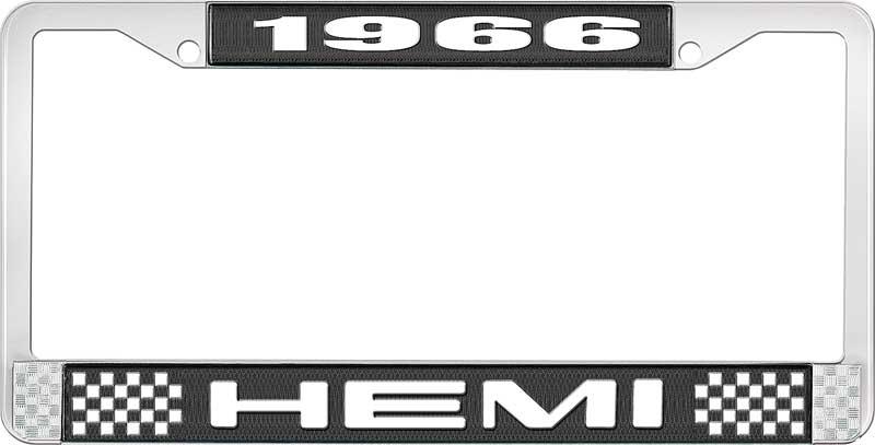 1966 HEMI LICENSE PLATE FRAME - BLACK
