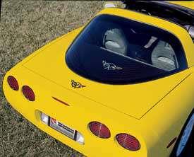 Corvette Rear Cargo Shade, With Embroidered C5 Logo, 1997-2004
