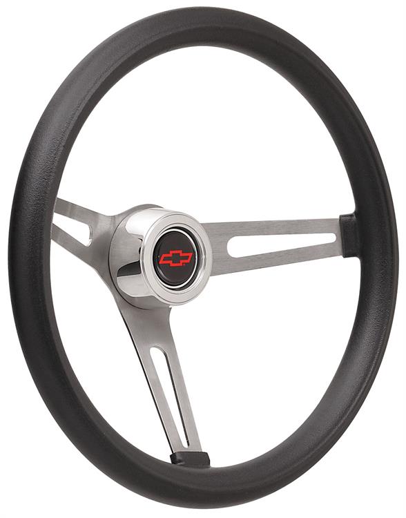 Steering Wheel Kit, 67-68 Chevrolet, Retro Foam, Hi Rise Cap, Red Bowtie